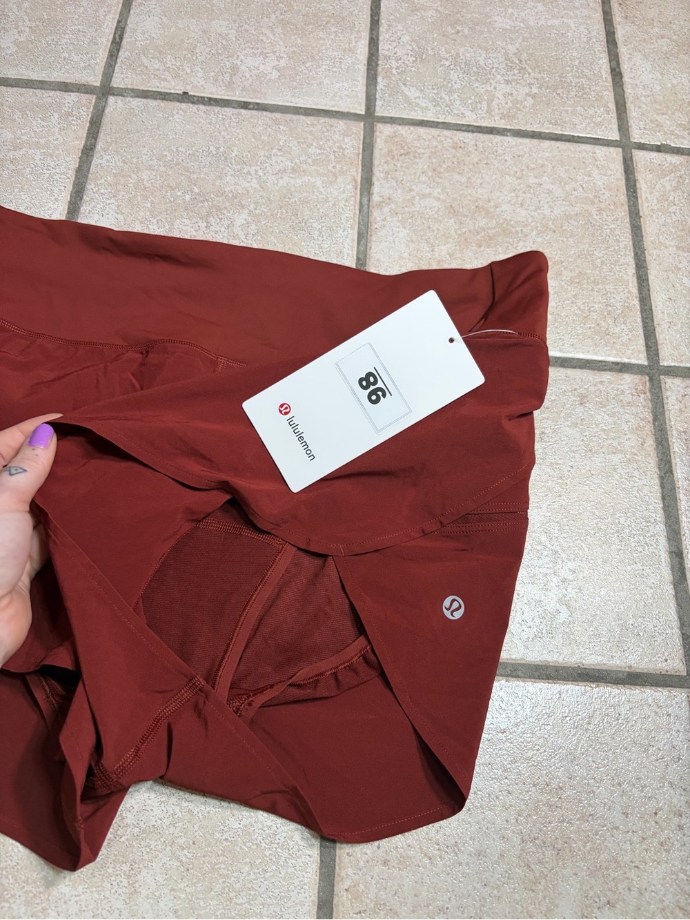 NWT Lululemon Speed Up High-Rise Short *2.5" Updated Mesh Vent Cranberry Charm L - Picture 2 of 8